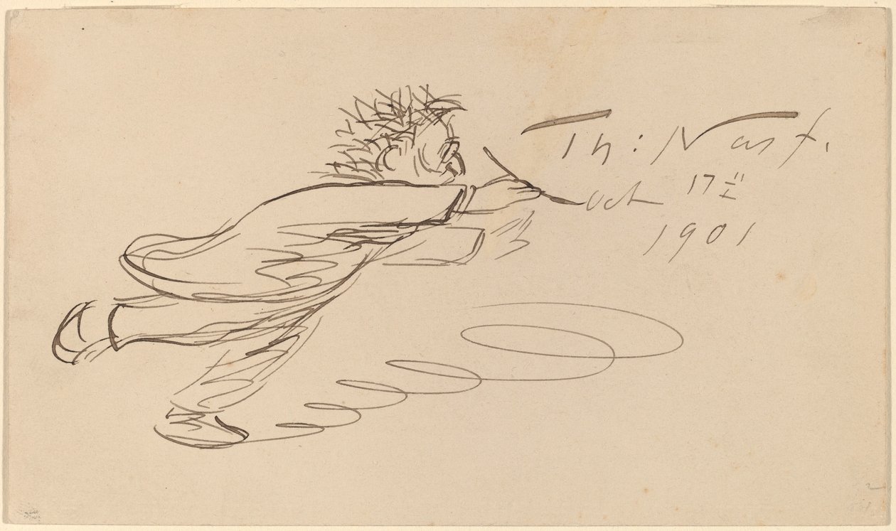 Assinatura, "TH. Nast, 17 de outubro de 1901" de Thomas Nast
