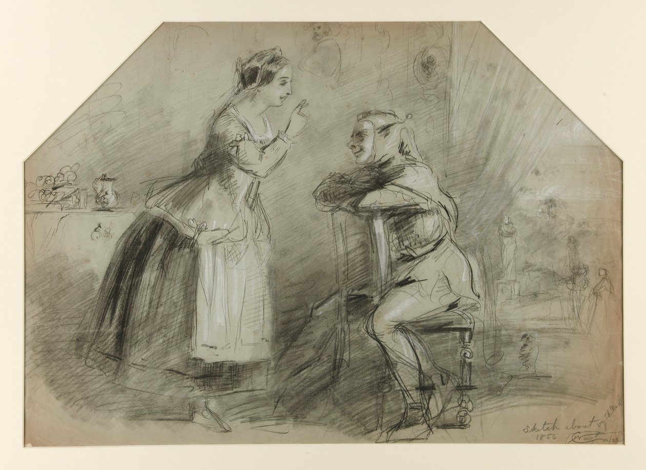 Mulher e jesuíta (?) de Thomas Nast