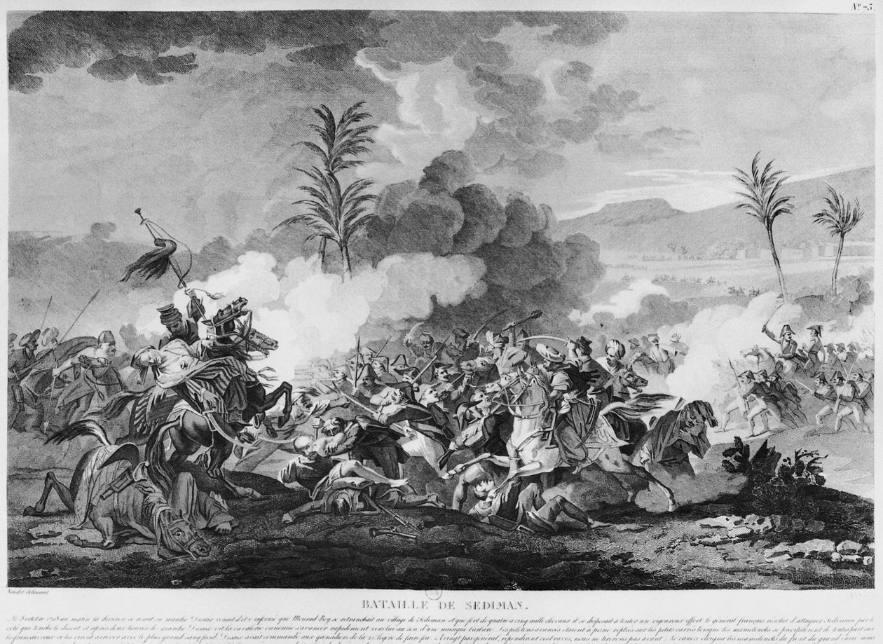 Batalha de Sediman em 8 de outubro de 1798 de Thomas Naudet