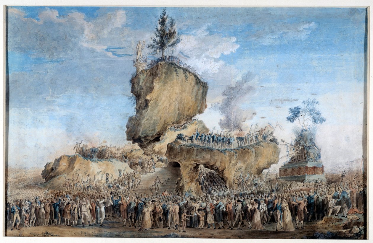 Festa do Ser Supremo no Campo de Março, em 1793. Pintura de Thomas Naudet (1778 - 1810) de Thomas Naudet
