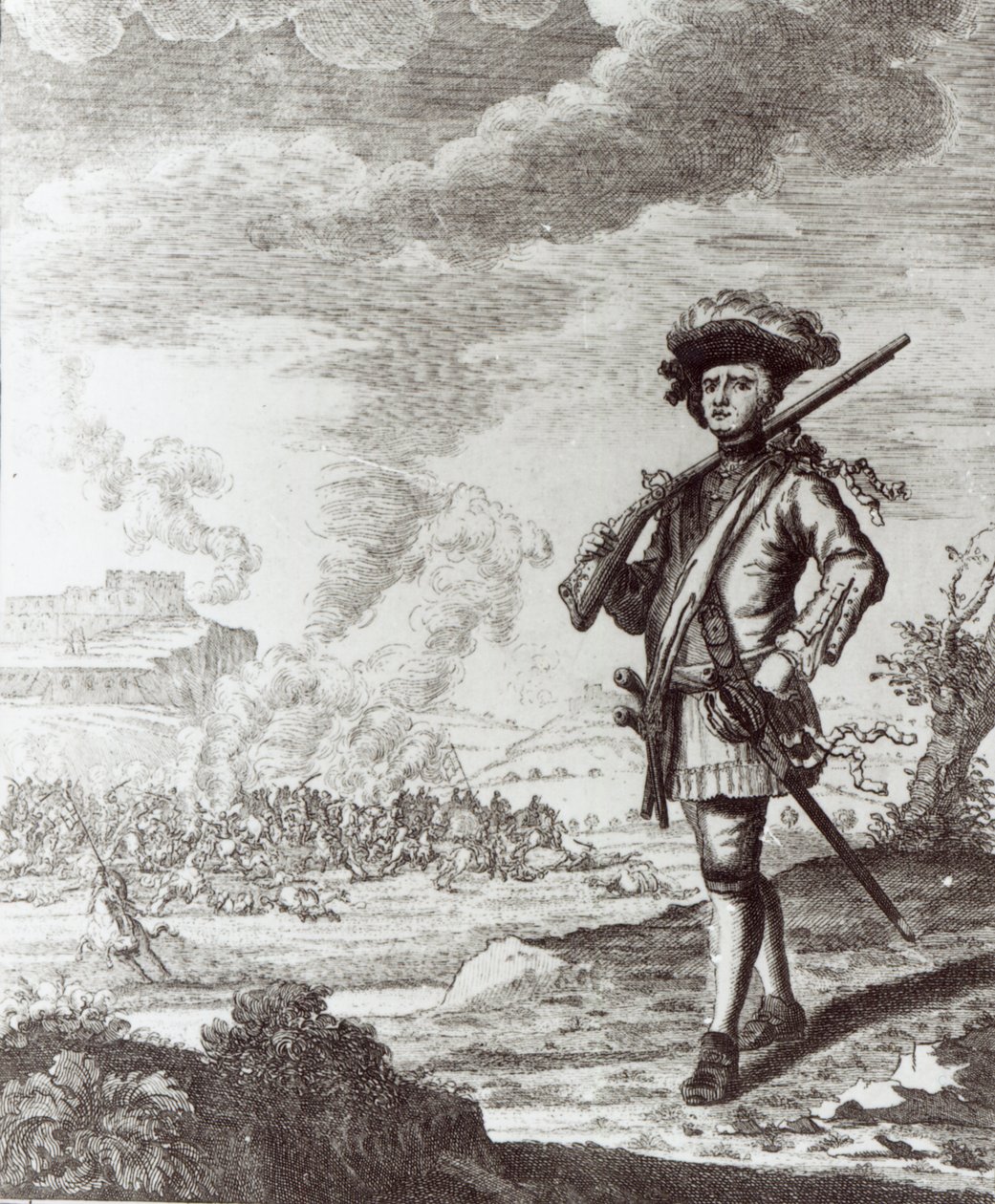 Capitão Henry Morgan no saque do Panamá em 1671, c.1734 de Thomas Nicholls
