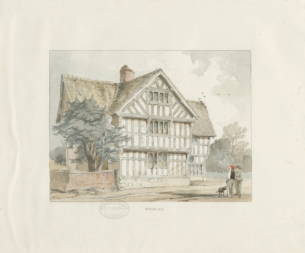 Madeley - Casa Antiga: pintura a aquarela de Thomas Peploe Wood