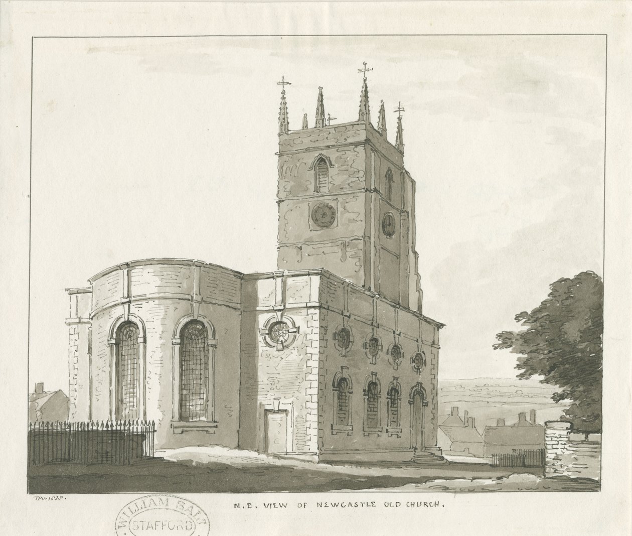Newcastle-under-Lyme - "St. Giles, o Abade" de Thomas Peploe Wood