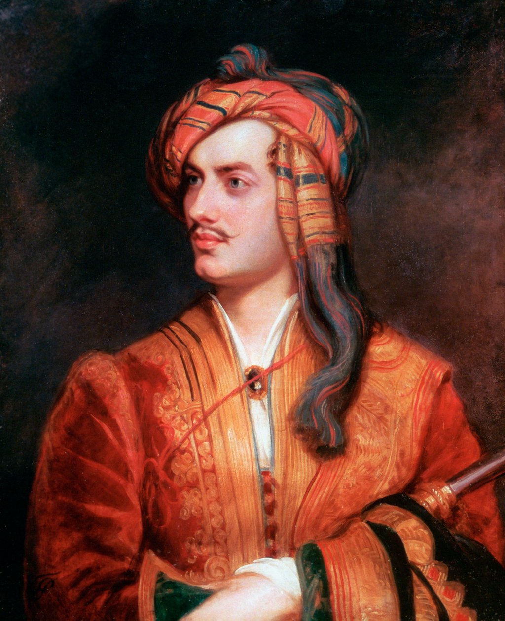 Byron of Rochdale em vestido albanês, 1813 de Thomas Phillips
