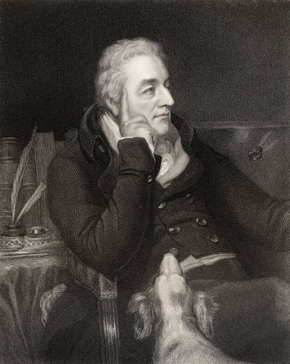 George Wyndham, 3.º Conde de Egremont, gravado por HR Cook (fl.1813-1847), da National Portrait Gallery, volume IV, publicado em c.1835 de Thomas Phillips