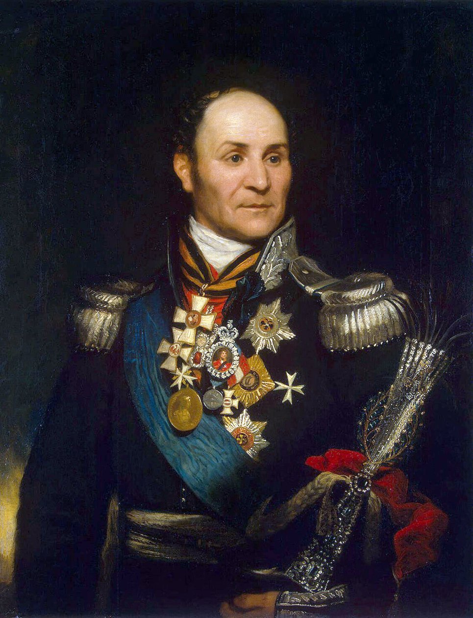 Retrato do Conde Matvei Ivanovich Platov (1757-1818) (Matvei Ivanovitch Platov) pintura de 1814 de Phillips, Thomas (1770-1845) State Hermitage, São Petersburgo de Thomas Phillips