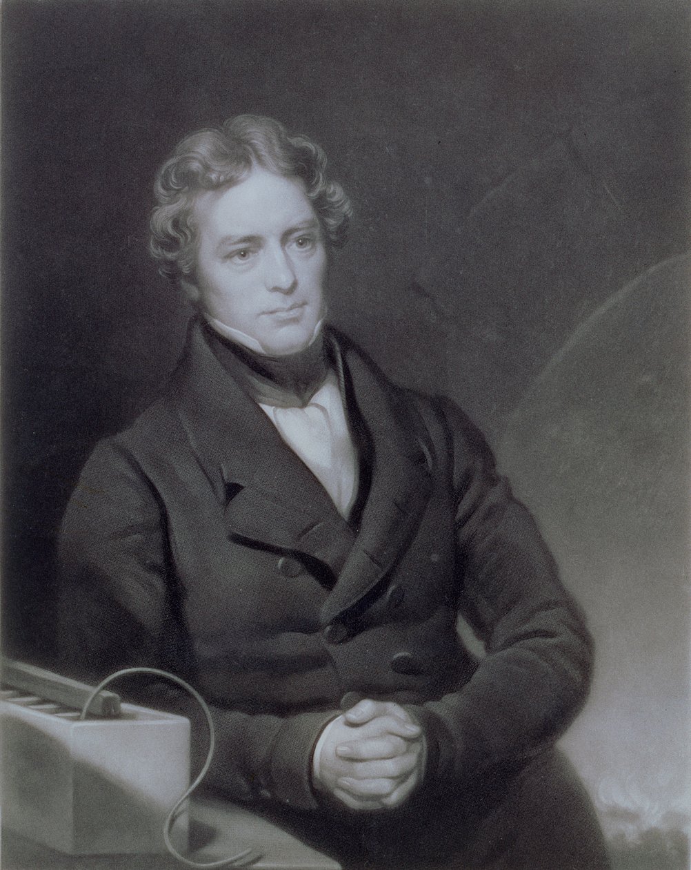 Retrato de Michael Faraday (1791-1867) gravado por Henry Cousins (d.1864) c.1841 de Thomas Phillips