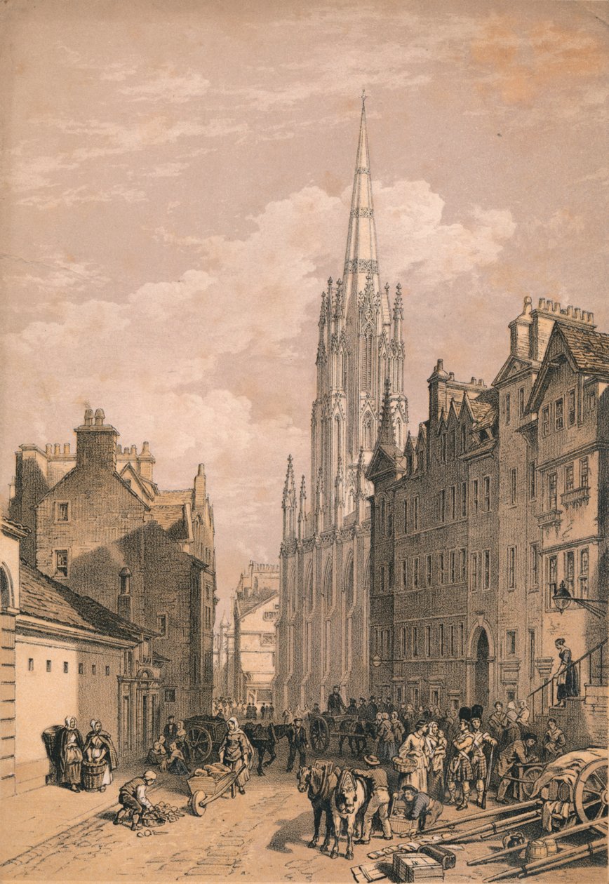 New Assembly Hall, Edimburgo, c1875 de Thomas Picken