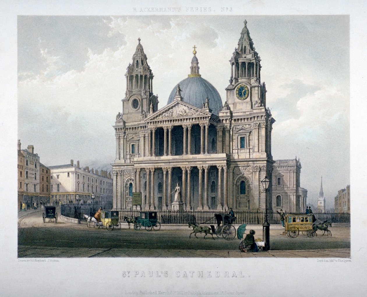 Catedral de São Paulo, Cidade de Londres, 1851 de Thomas Picken