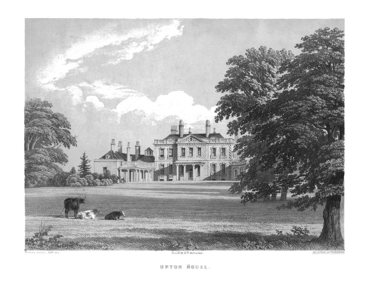Upton House, meados do século XIX. de Thomas Picken