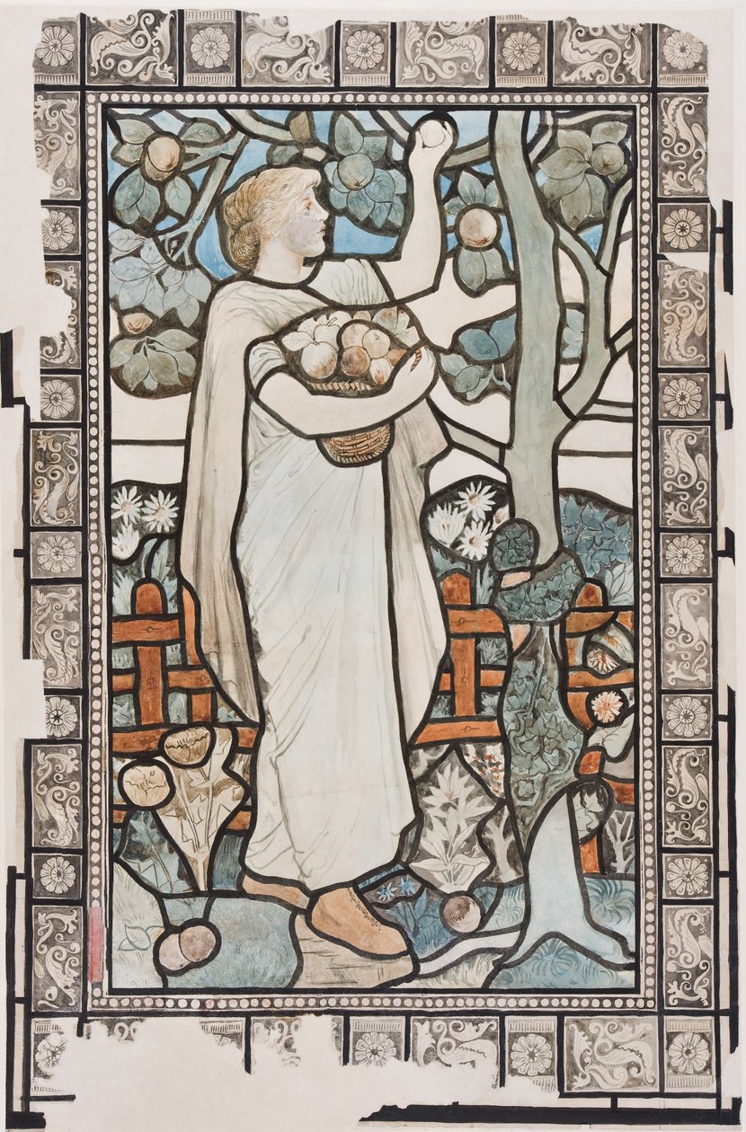 Eva, desenhos animados para uma janela de vitral (wc no papel) de Thomas Ralph Spence