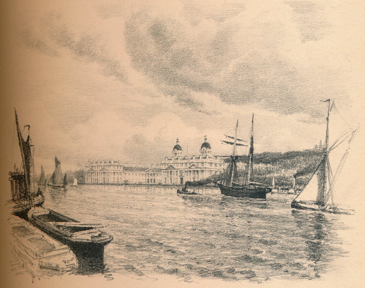 Palácio de Greenwich do rio, 1902 de Thomas Robert Way