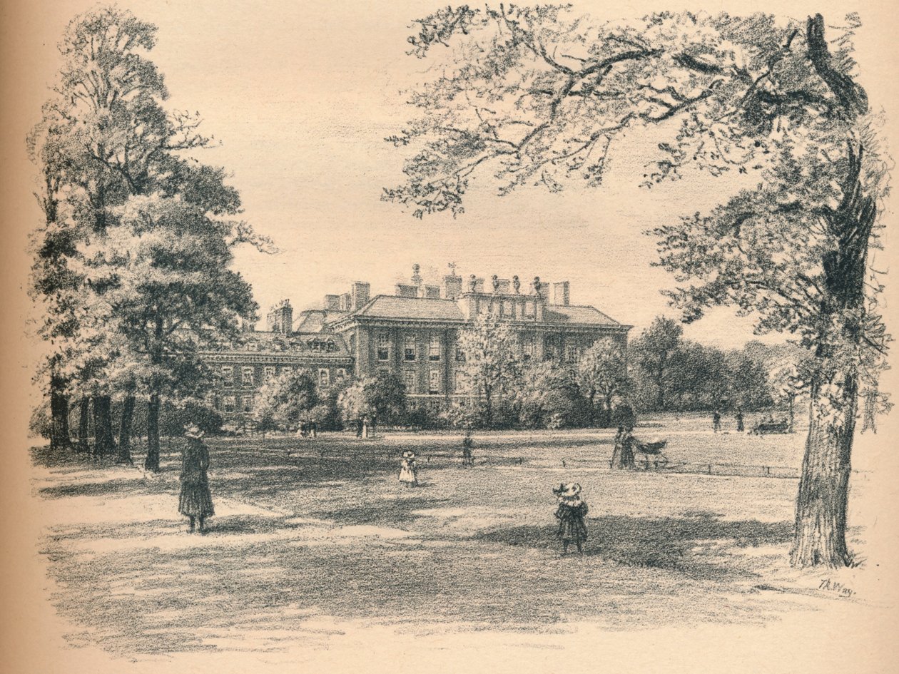 Frente sul do Palácio de Kensington, 1902 de Thomas Robert Way