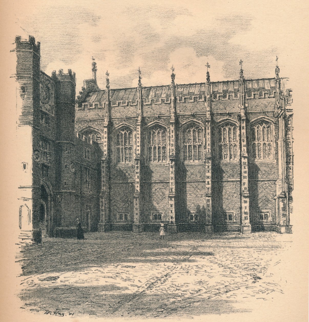 O Grande Salão do Palácio de Hampton Court, 1902 de Thomas Robert Way