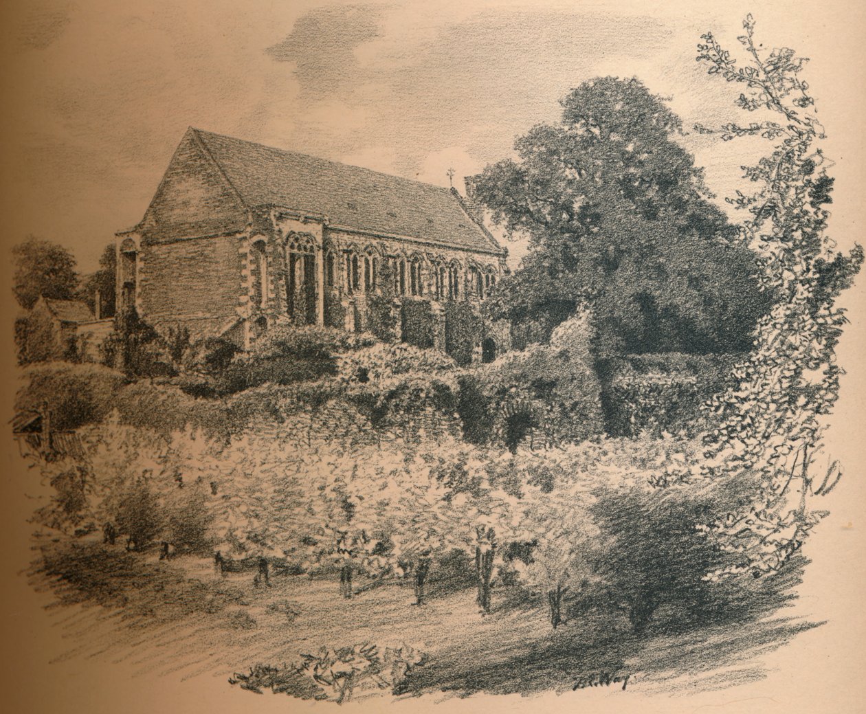 The Hall, Palácio de Eltham, 1902 de Thomas Robert Way