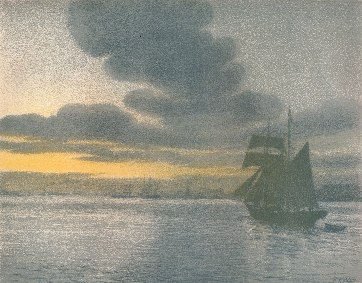 O Tamisa inferior, c1900 de Thomas Robert Way