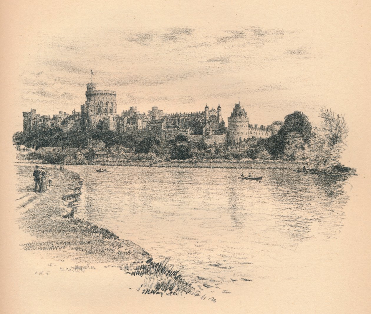 Castelo de Windsor do rio, 1902 de Thomas Robert Way