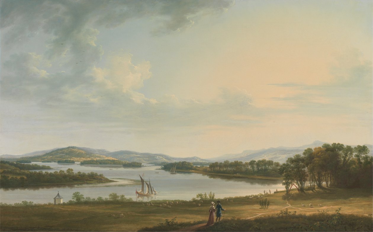Knock Ninney and Lough Erne de Bellisle, Condado de Fermanagh, Irlanda de Thomas Roberts