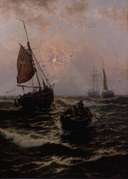 Barco de Pesca em Angústia de Thomas Rose Miles