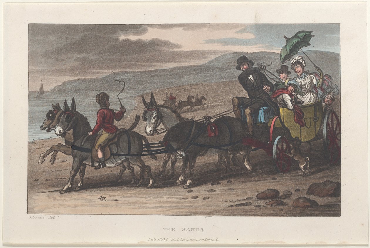 The Sands, de Poetical Sketches of Scarborough, 1813., 1813. Criadores: Thomas Rowlandson, Joseph Constantine Stadler, J. Bluck. de Thomas Rowlandson, Joseph Constantine Stadler, J. Bluck