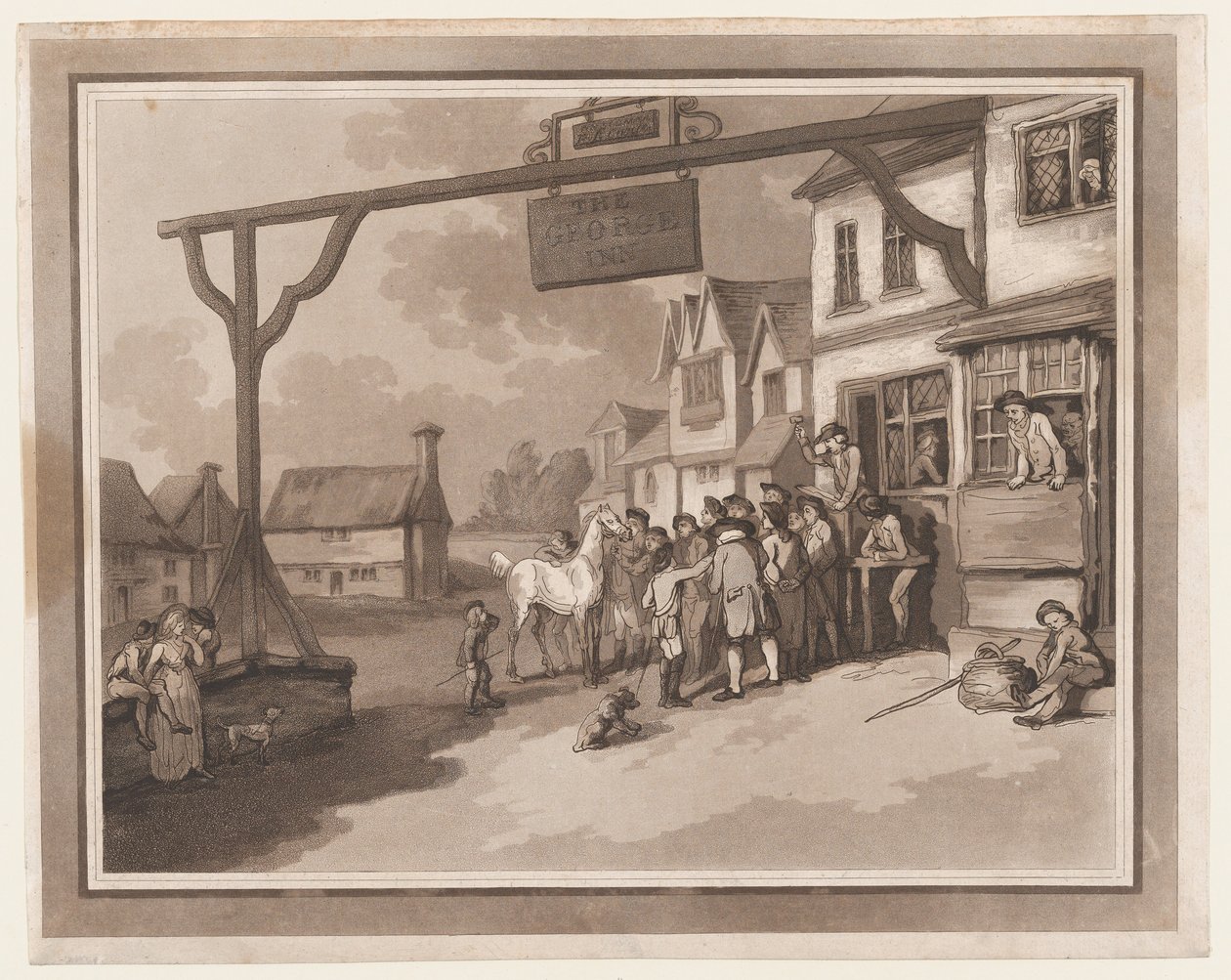 Crawley Uma excursão a Brighthelmstone, 1º de junho de 1790., 1º de junho de 1790. Criadores: Thomas Rowlandson, Samuel Alken. de Thomas Rowlandson, Samuel Alken