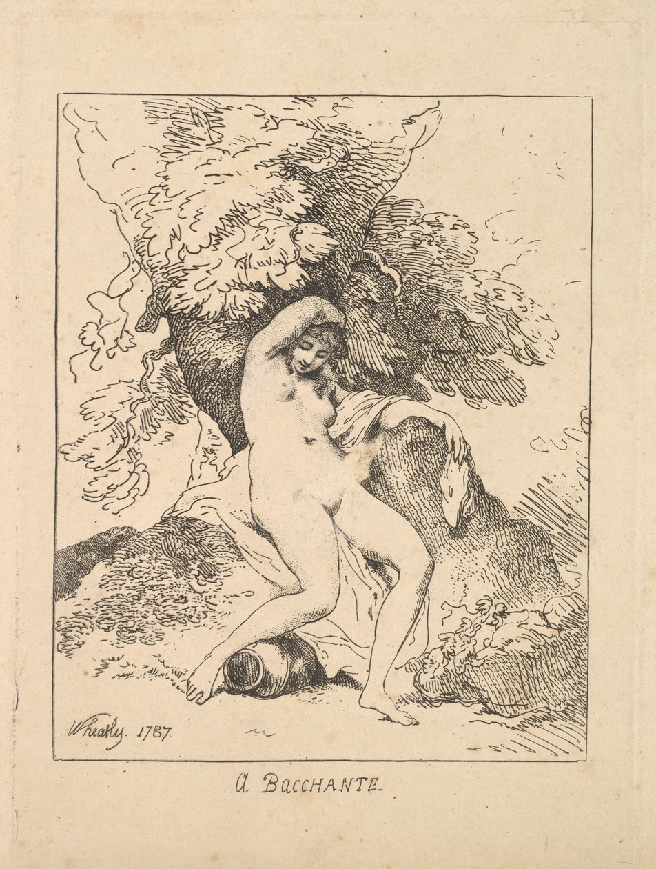 Um Bacchante, 1787. de Thomas Rowlandson