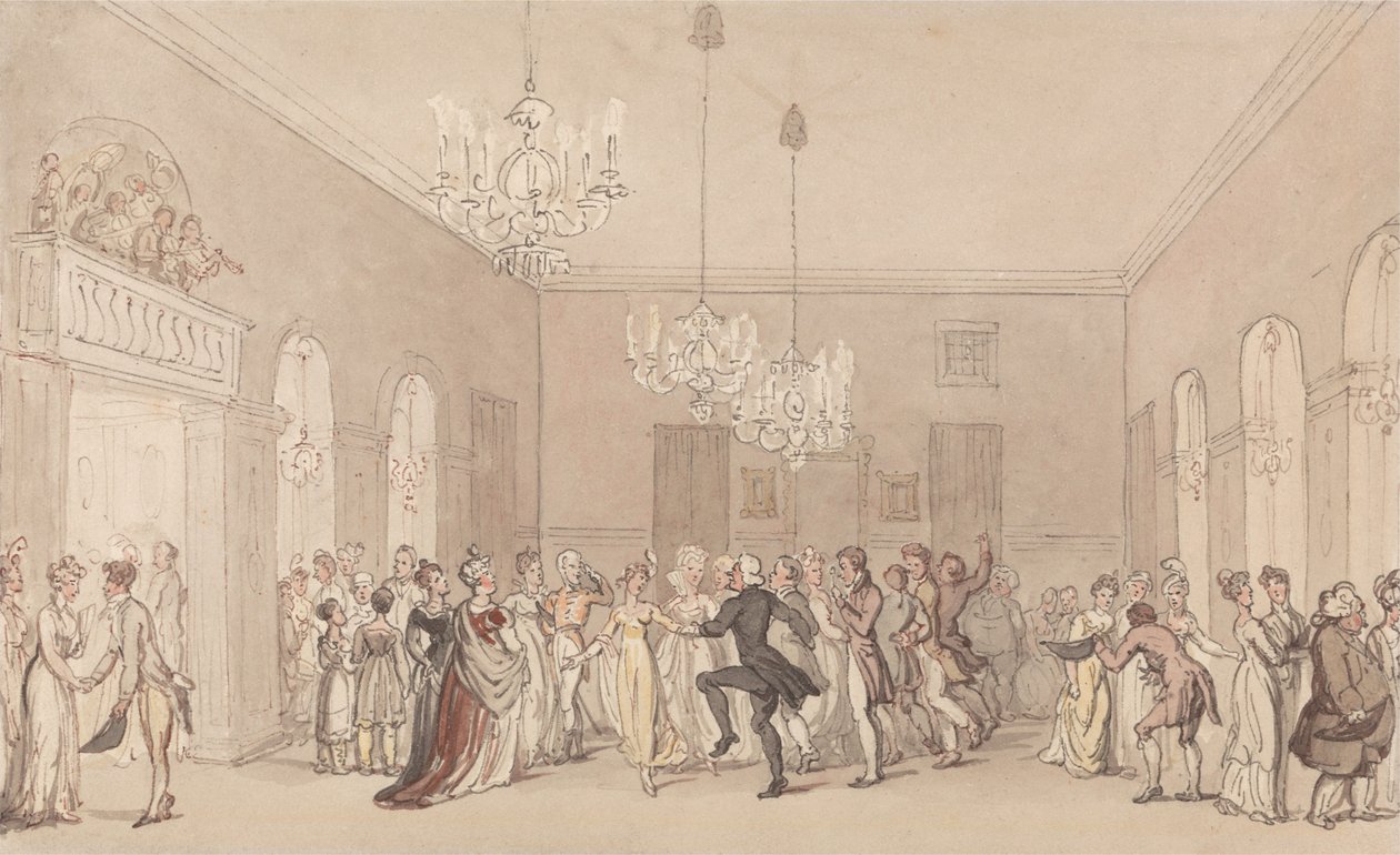 Um Baile em Scarborough de Thomas Rowlandson