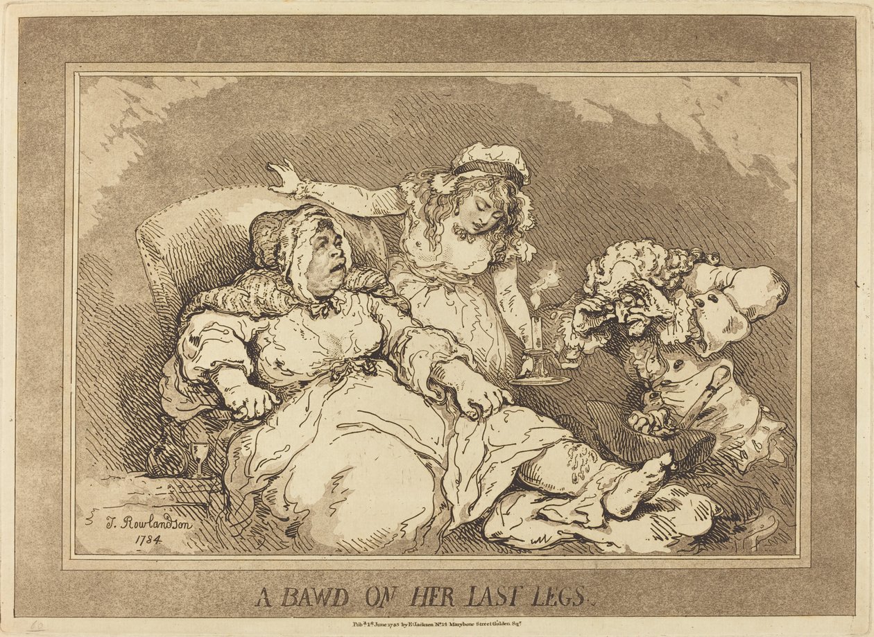 Uma prostituta em suas últimas pernas de Thomas Rowlandson