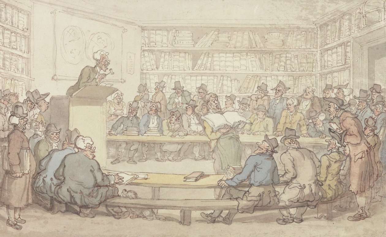 Um Leilão de livros de Thomas Rowlandson