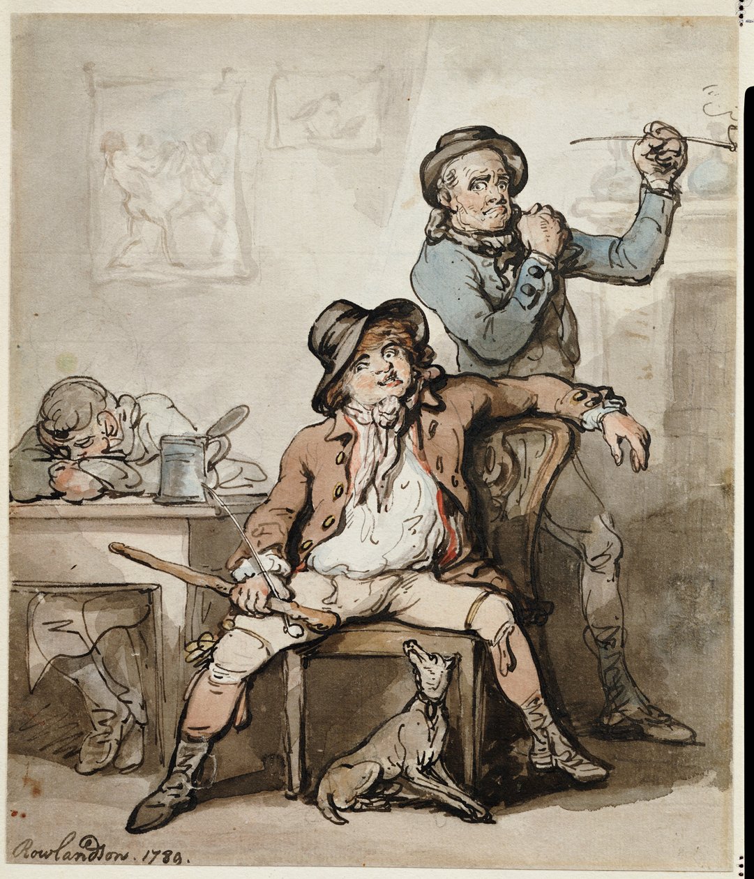 Uma cinta de guarda negra, 1789 de Thomas Rowlandson