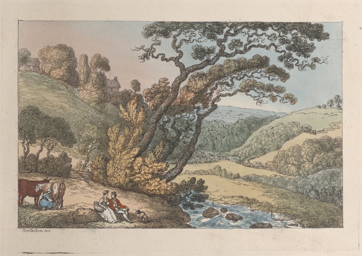 A Cornish View, de Views in Cornwall, 1810., 1810. de Thomas Rowlandson