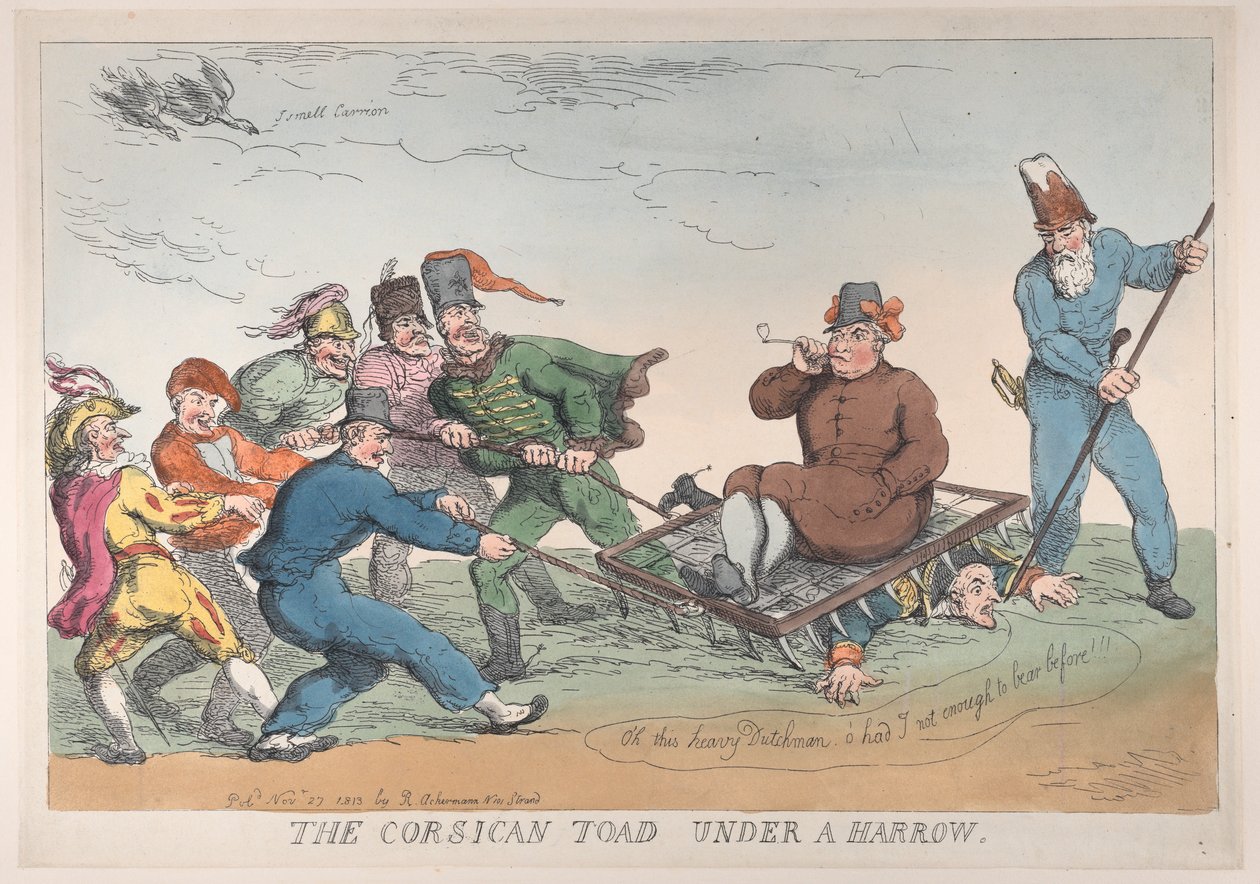 Um sapo corso sob uma grade, 27 de novembro de 1813., 27 de novembro de 1813. de Thomas Rowlandson