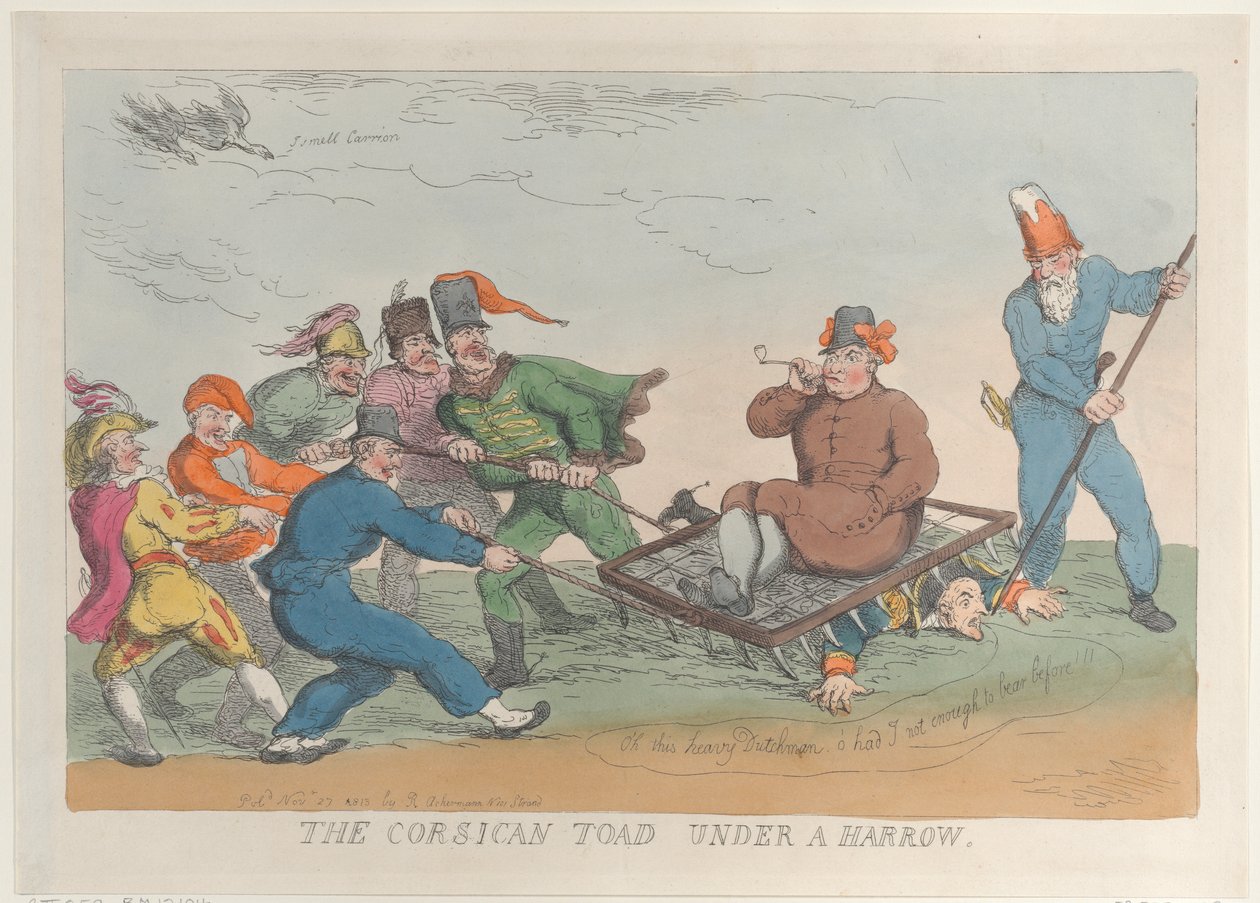 Um sapo corso sob uma grade, 27 de novembro de 1813., 27 de novembro de 1813. de Thomas Rowlandson