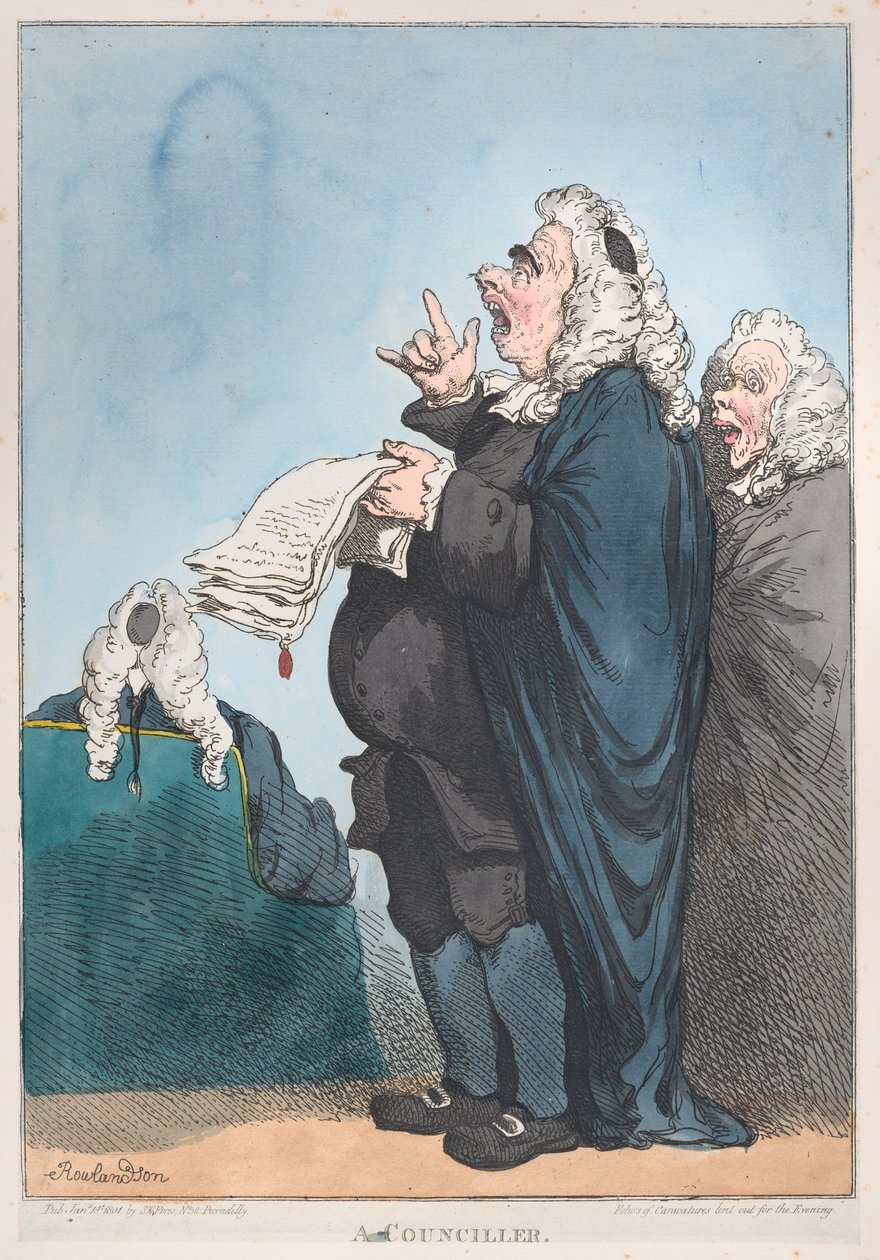 A Counciller [sic], 1 de Janeiro de 1801., 1 de Janeiro de 1801. de Thomas Rowlandson