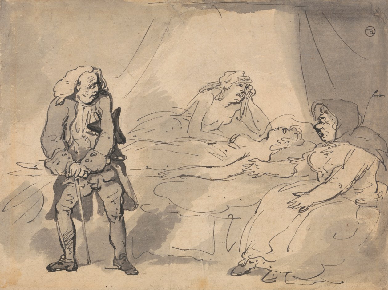 Uma Cena de Morte de Thomas Rowlandson