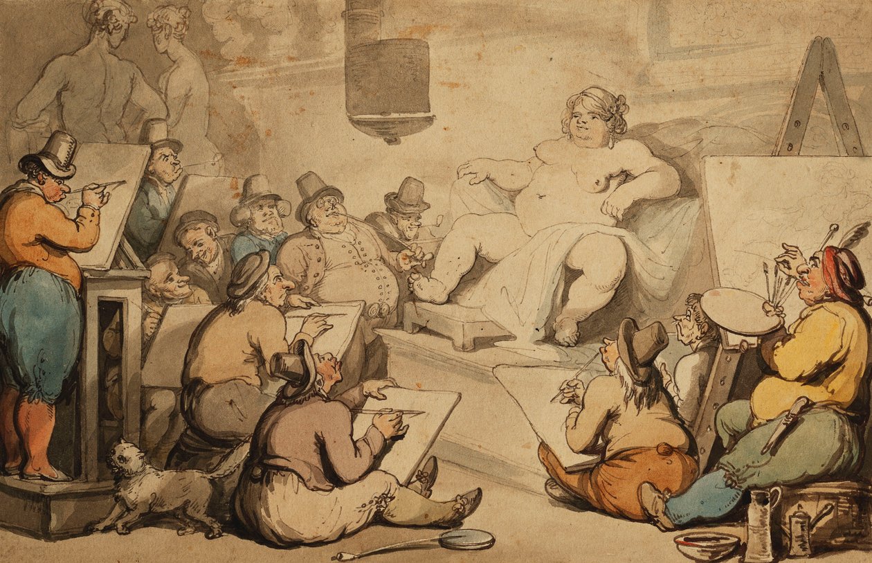 Uma academia holandesa, de Thomas Rowlandson