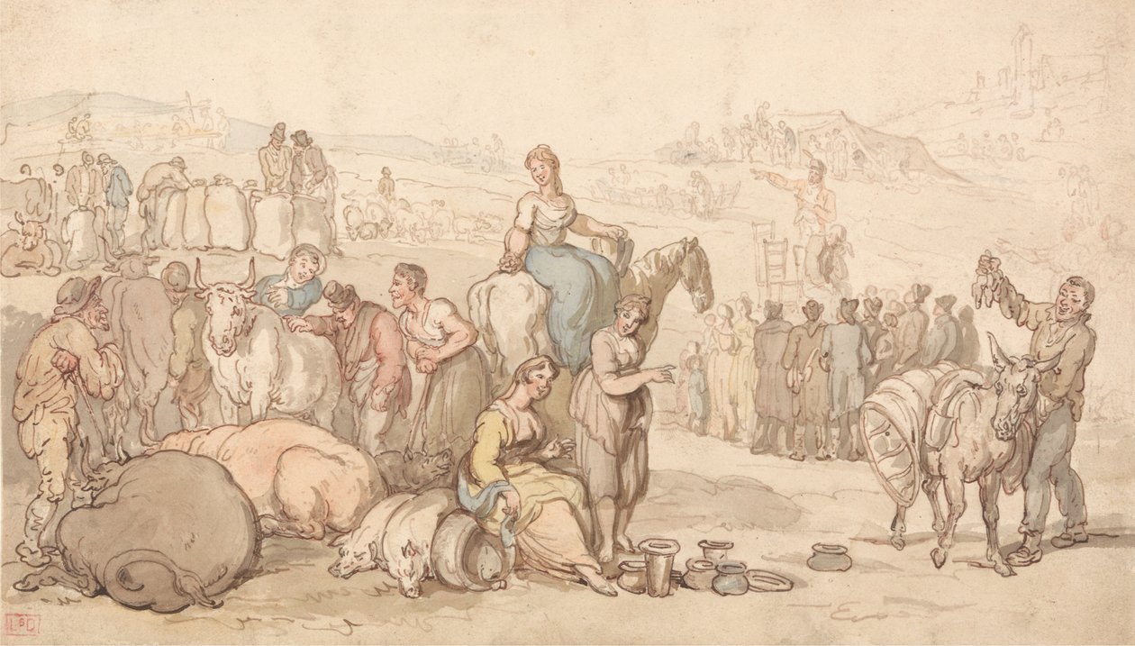 Uma feira no campo de Thomas Rowlandson