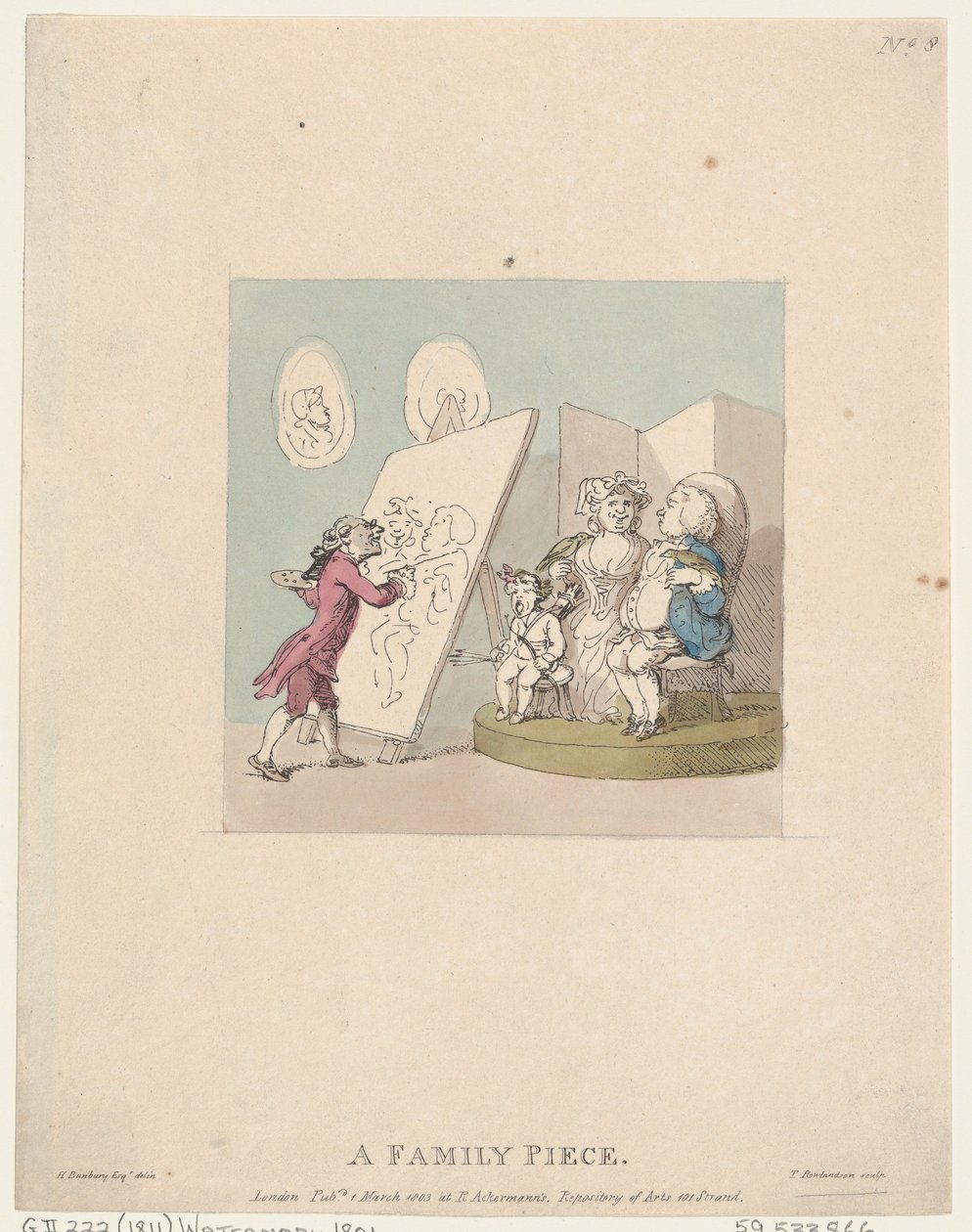 A Family Piece, 1 de março de 1803., 1 de março de 1803. de Thomas Rowlandson