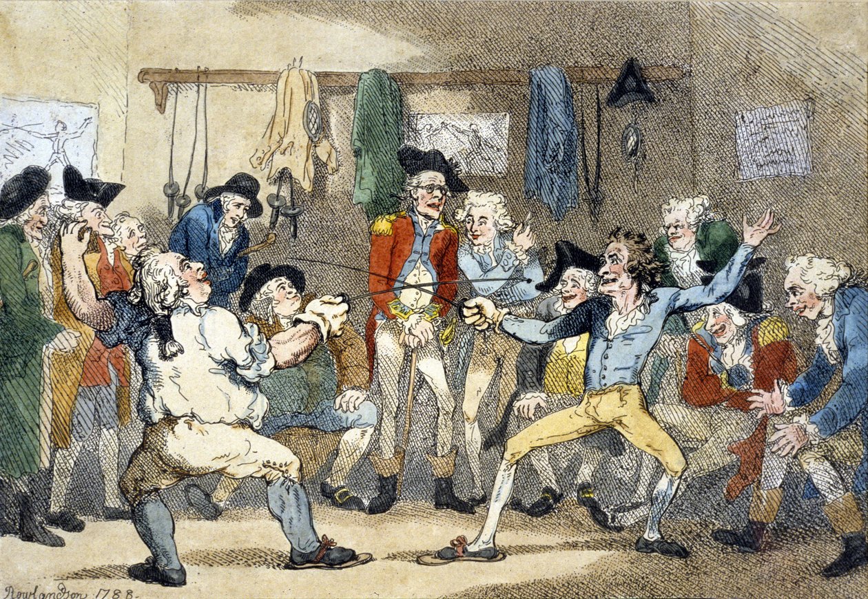 Um Jogo de Esgrima de Thomas Rowlandson
