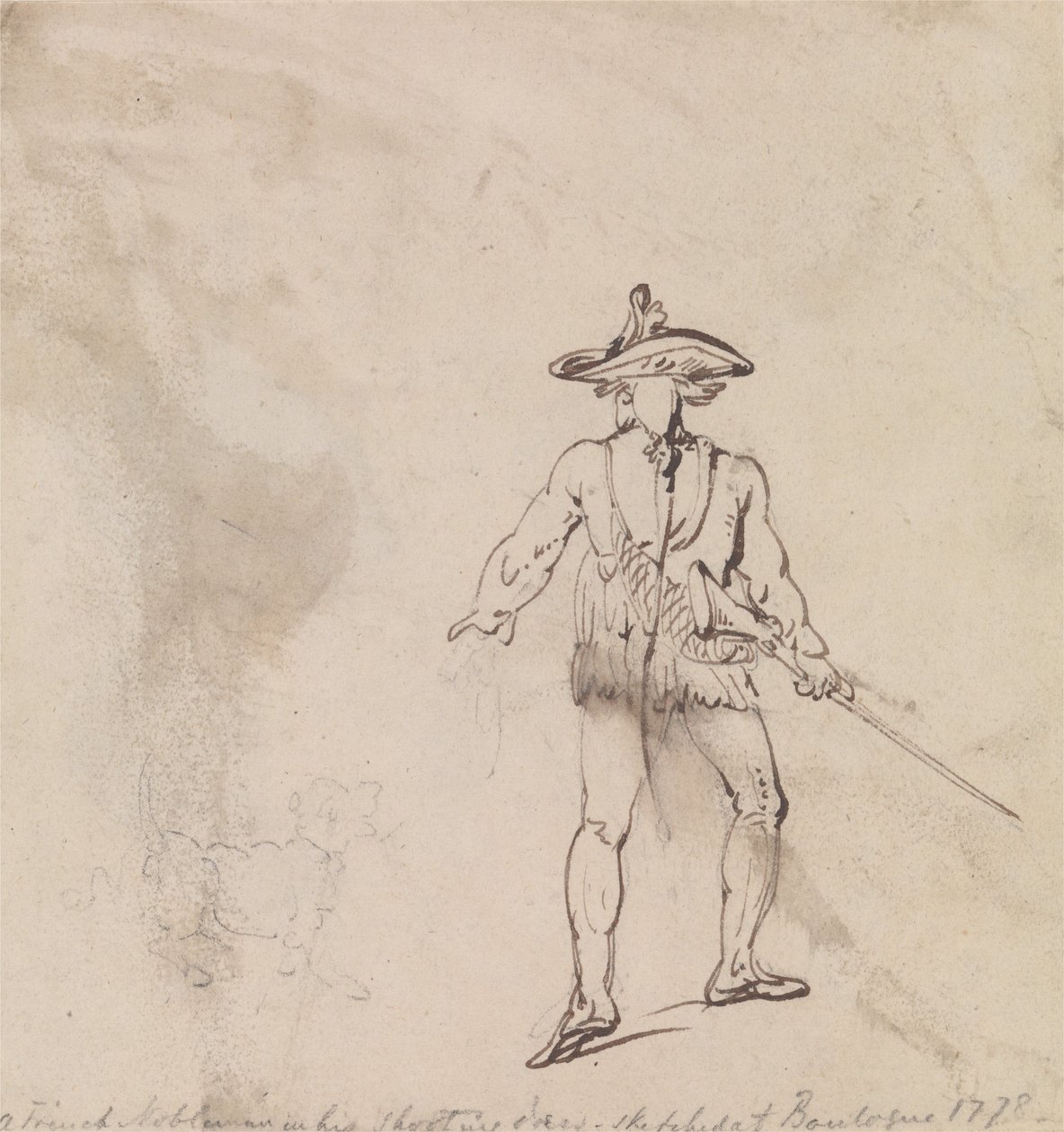 Um nobre francês numa partida de caça de Thomas Rowlandson