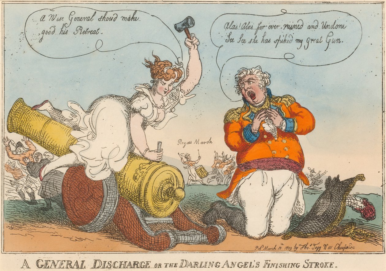  Uma descarga geral ou o golpe final do anjo querido de Thomas Rowlandson