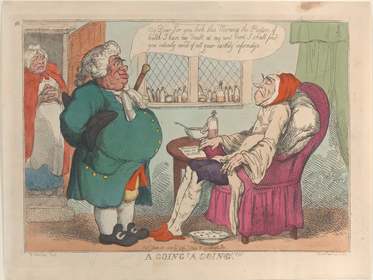 Um Indo! A Going!!!, 10 de junho de 1809., 10 de junho de 1809. de Thomas Rowlandson
