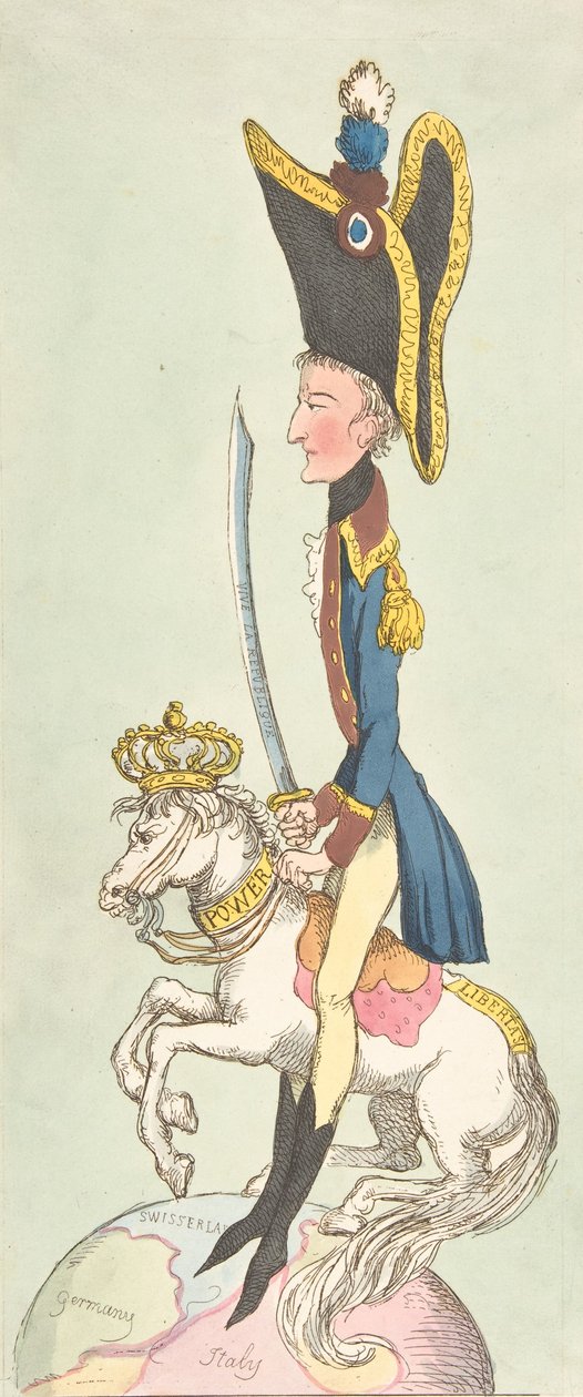 Um Grande Homem em Seu Cavalo de Passatempo, 1803., 1803. de Thomas Rowlandson