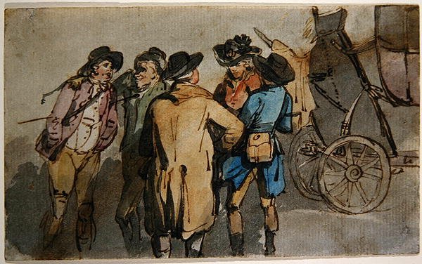 Um Grupo de Figuras (aguarela sobre papel) de Thomas Rowlandson