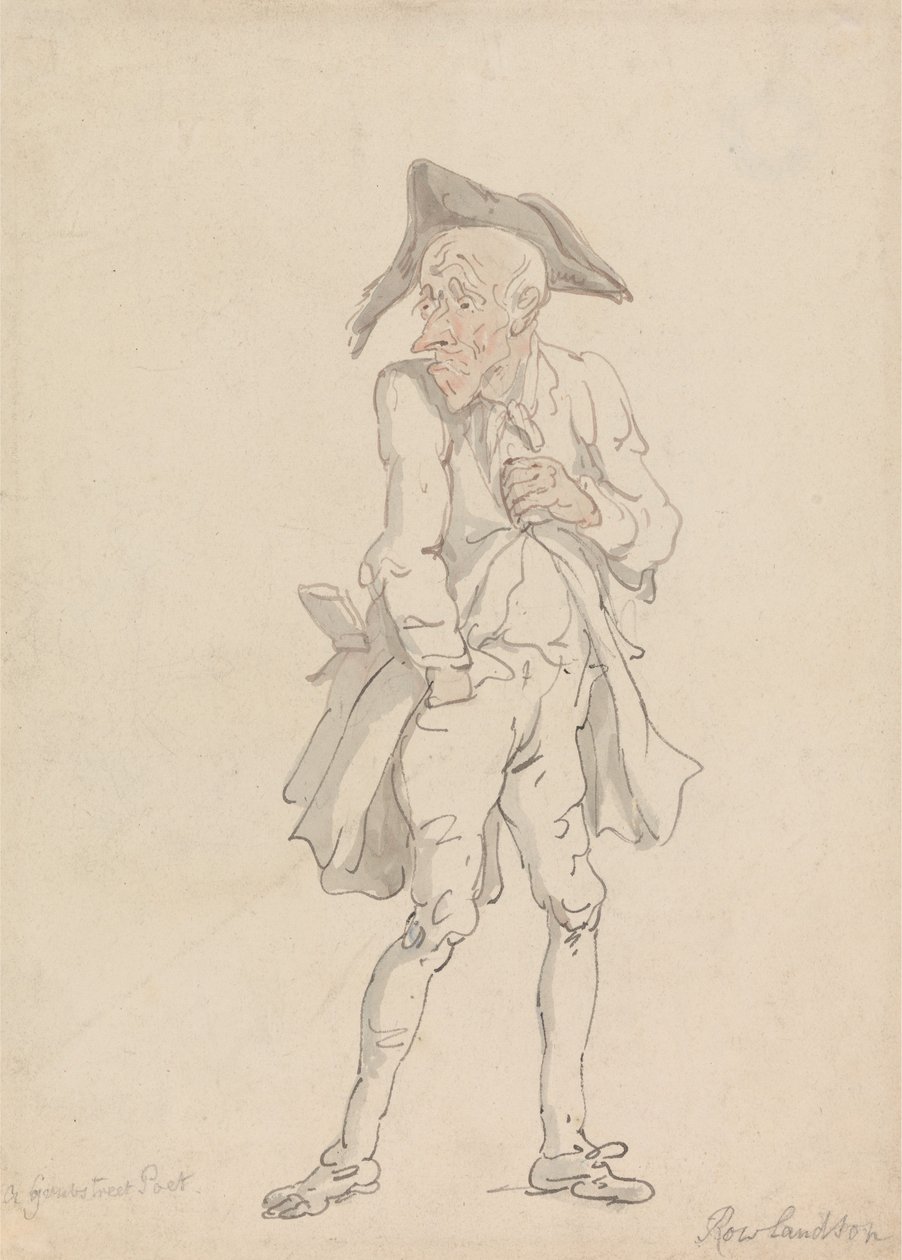 Um poeta de Grub Street de Thomas Rowlandson