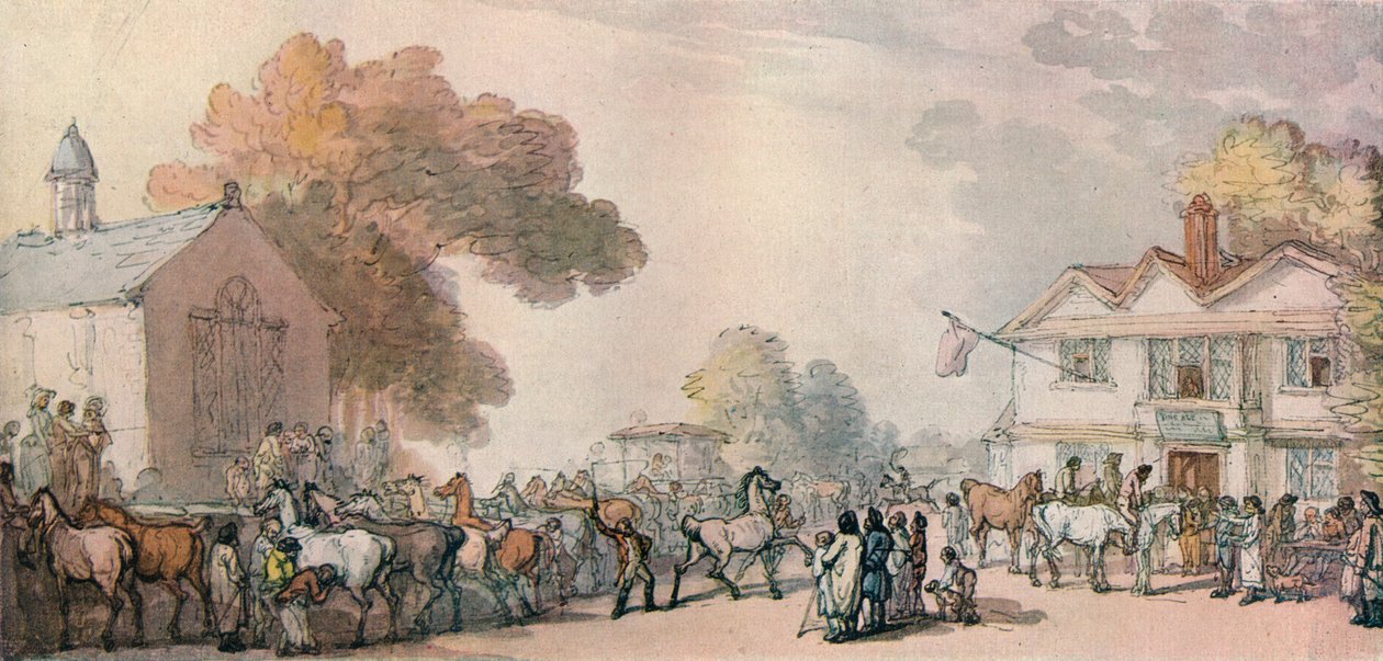 Uma feira de cavalos em Southampton, c1820, 1918 de Thomas Rowlandson
