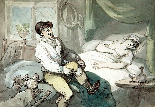Um Caçador a subir (aguarela sobre papel) de Thomas Rowlandson