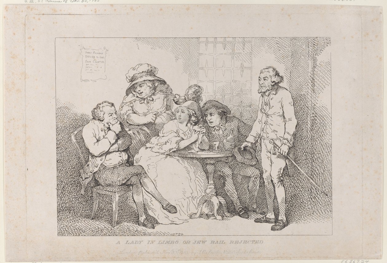 Uma Senhora no Limbo, ou Fiança para Judeu Recusada de Thomas Rowlandson