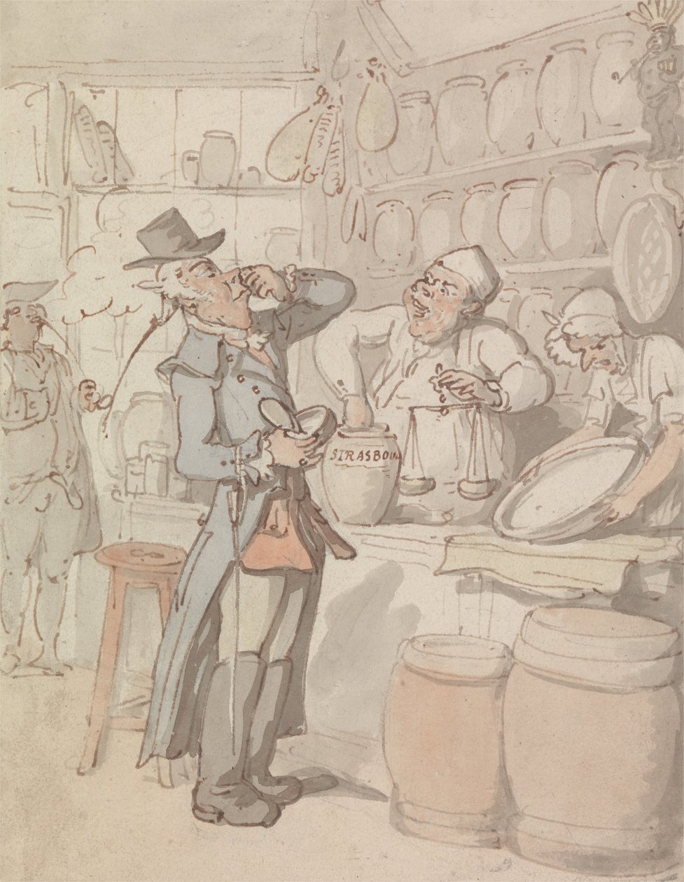 Um homem a comprar rapé de Thomas Rowlandson