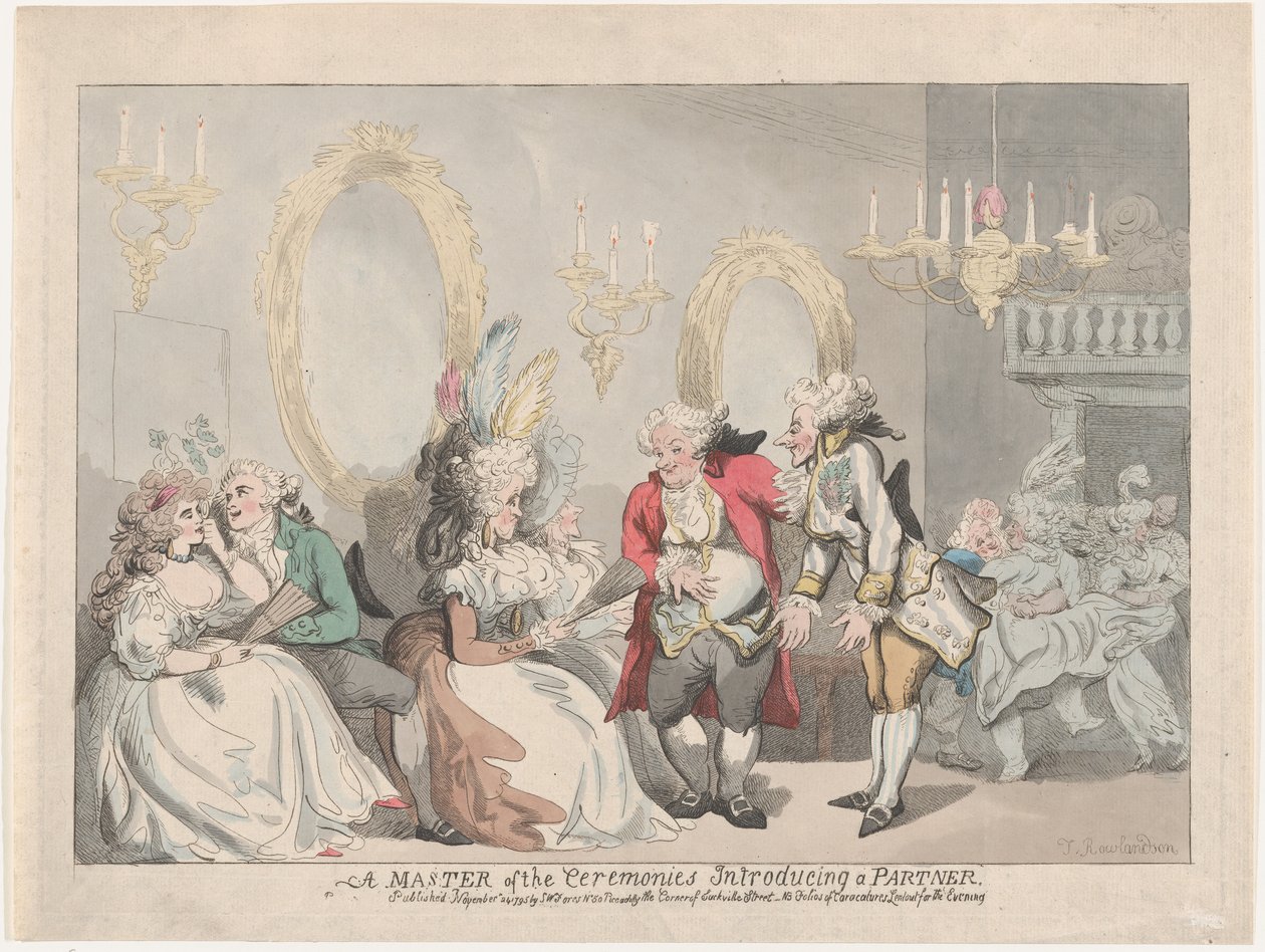 Um Mestre das Cerimônias de Apresentação de um Parceiro, 24 de novembro de 1795., 24 de novembro de 1795. de Thomas Rowlandson